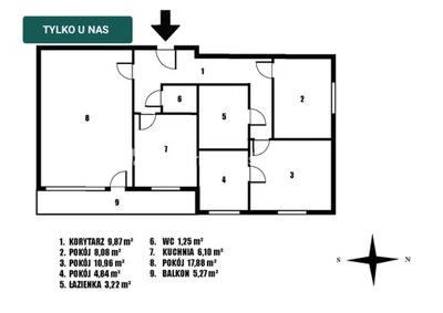 Mieszkanie, Gdańsk, Przymorze, 62 m²