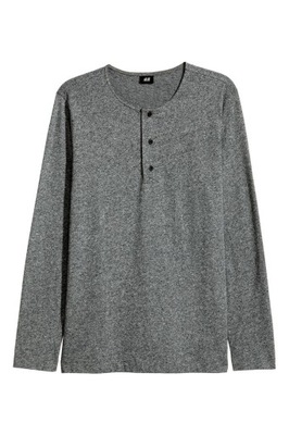 H&M Bawełniana koszulka henley rozm.XS