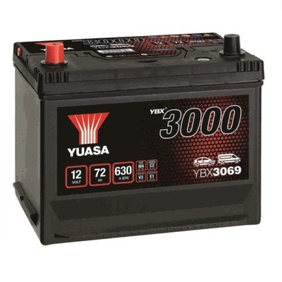 АККУМУЛЯТОР YUASA YBX3069 72AH 630A L+ AMPER