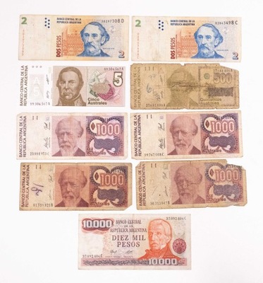 ARGENTYNA - ZESTAW BANKNOTÓW (NR 1)