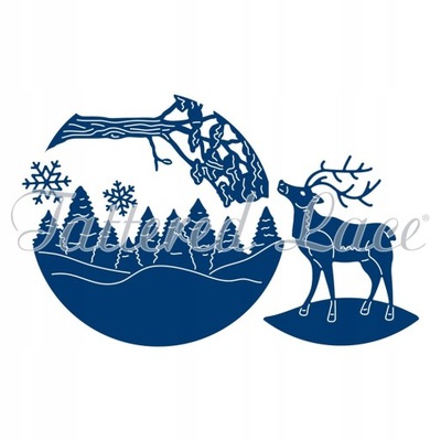 Wykrojnik Tattered Lace - Reindeer Scene