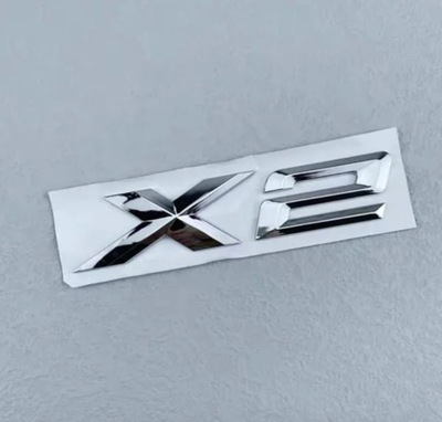 EMBLEMA INSCRIPCIÓN 2 PIEZAS CROMAPARA PARA BMW X 2 LOGOTIPO INSIGNIA PEGADURA  