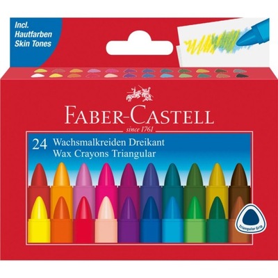 Kredki woskowe świecowe FABER CASTELL 24 kolory