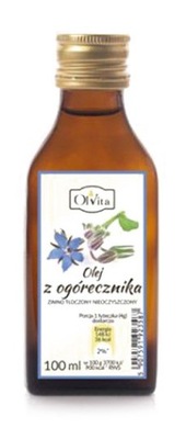 Olej OGÓRECZNIK lekarski 100ml tłoczony na ZIMNO