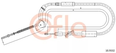 10.9332 ТРОС H-CA ПЕРЕДНЯЯ MERCEDES B W245 05-