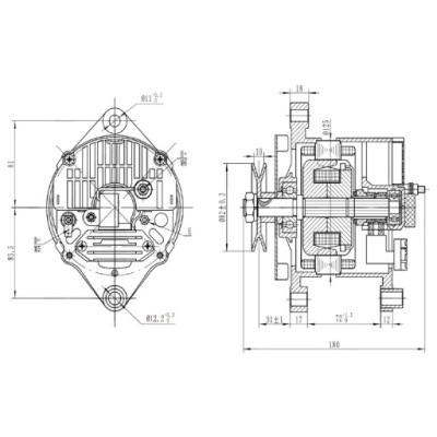 Hella генератор 12 v / 55 a фото №1