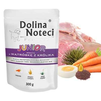 DOLINA NOTECI JUNIOR Karma mokra Wątróbka z Królika 300g