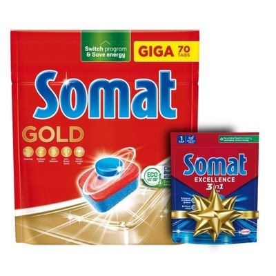 Somat Tabletki do Zmywarki Gold 70 szt. + Gratis