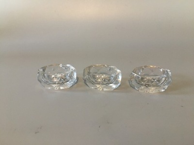 Kryształowe solniczki, 3 sztuki