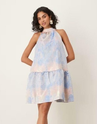 YAS MINI SUKIENKA WIĄZANIE POŁYSK DH7 ZT1__XXL