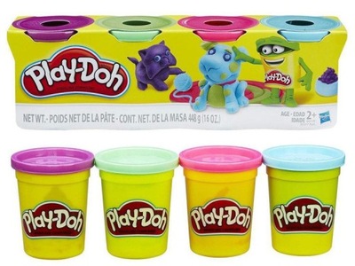 Hasbro Play-Doh Kolorowa Ciastolina 4PAK 448G B5517