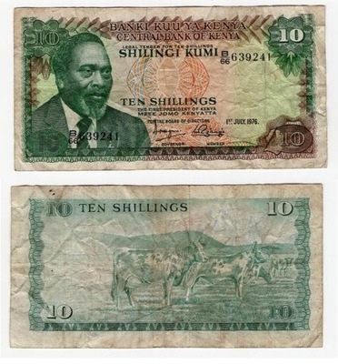 KENIA 1976 10 SHILLINGS