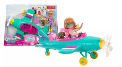 Barbie. HTK38 Chelsea. Samolot. Barbie
