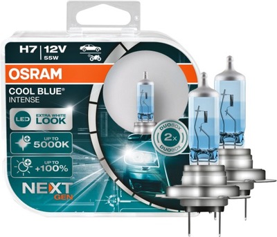 ЛАМПОЧКИ OSRAM H7 5000K COOL BLUE INTENSSE NEXT