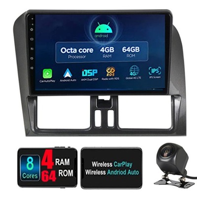 RADIO ANDROID VOLVO XC60 2008-2017 SIM 4GB DSP 64  