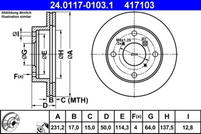 ATE 24.0117-0103.1 DISKU STABDŽIŲ 