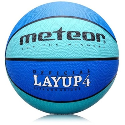 Piłka koszykowa Meteor Layup 4 niebieska 07028 4