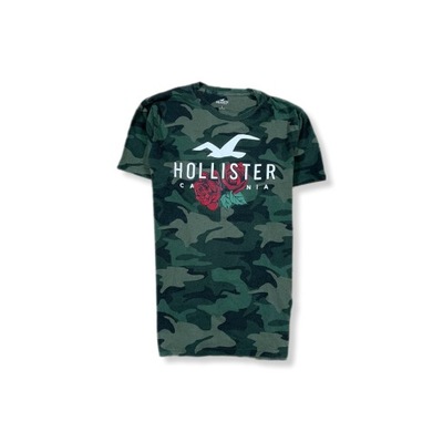Hollister tshirt koszulka męska logo unikat róże L