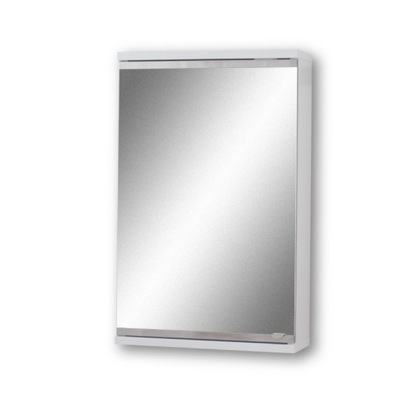 Biała, łazienkowa szafka z lustrem, 40cm