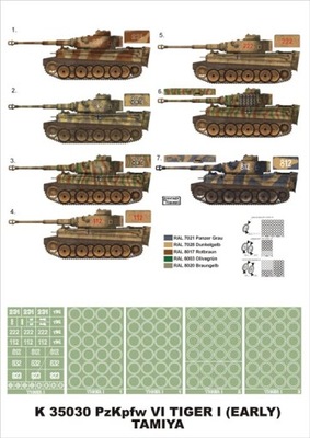 Tiger I Early Tamiya 1:35 Montex K35030