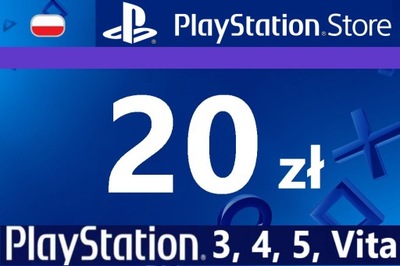 Playstation 20zł - Doładowanie konta PSN 20 PS5 PS4 PS3 / Network