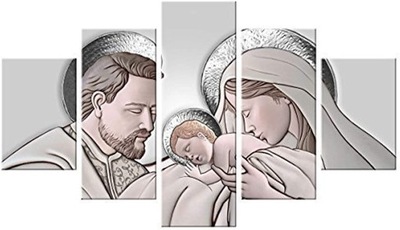 5 częściowy Obraz Świętej Rodziny 48 cm x 85 cm