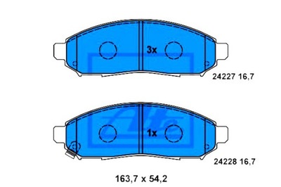 КОЛОДКИ ГАЛЬМІВНІ NISSAN ПЕРЕД NAVARA PATHFINDER 2,