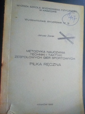 Piłka Ręczna Metodyka Nauczania Techniki i Taktyki Zespołowych Gier Sportow