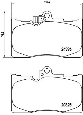 BREMBO P 83 072 КОМПЛЕКТ КОЛОДОК ТОРМОЗНЫХ, HAMULC