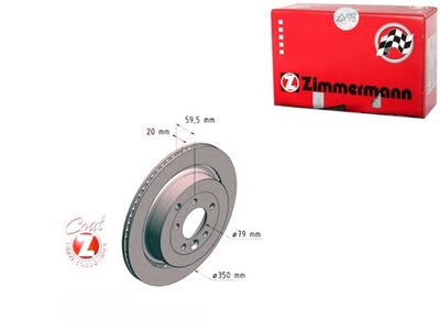 ZIMMERMANN ДИСКИ ТОРМОЗНЫЕ ТОРМОЗНЫЕ 2 ШТУКИ LAND ROVER DISCOV