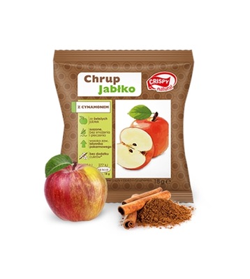 Chipsy z jabłka z cynamonem Crispy Natural 18g