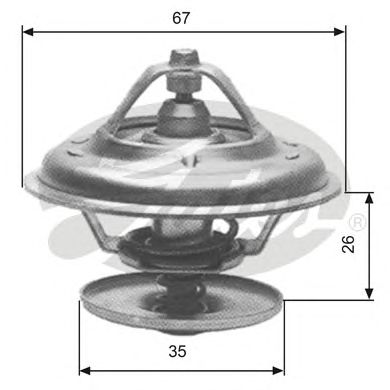 VIDURYS AUŠINAMASIS TERMOSTATAS GATES TH11680G1 