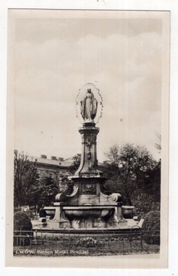 Lwów - Statua Matka Boska - FOTO ok1930