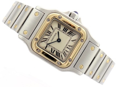 DAMSKI CARTIER SANTOS GALBEE 24MM STAL 18K ZŁOTO NOWA GENERACJA KWARC 1567