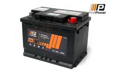 PP-600 EFB - PROFIPOWER - BATERÍA 60AH/540A P+ / START LUZ DE FRENADO  