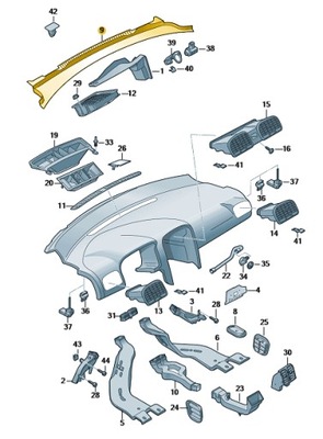 VW GOLF VI DESCAPOTABLE DE PARABRISAS CON 5K7819415A  