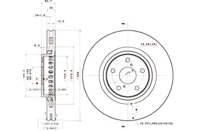 BREMBO DISKAI STABDŽIŲ 2SZT. 334X30 LEXUS GS _L1_ 08 11- LEXUS GS 