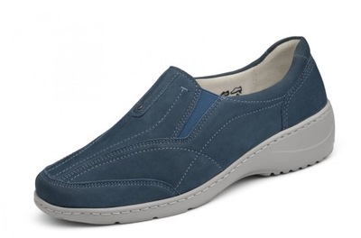 Waldlaufer niebieskie szerokie buty wsuwane 3,5