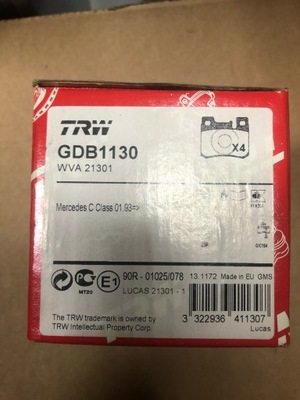 TRW GDB1130 Zestaw klocków hamulcowych,