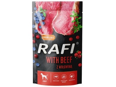 Rafi Mokra karma dla psa z wołowiną 500g