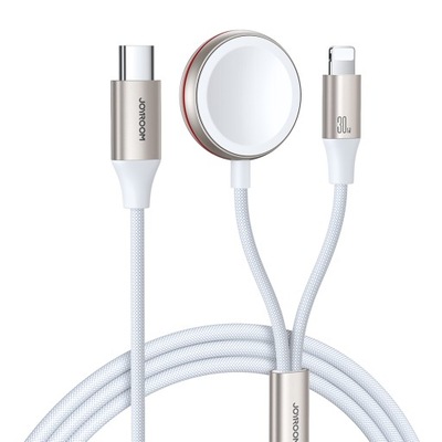 2w1 Kabel Lightning do iPhone i ładowarka indukcyjna do Apple Watch USB-C 1