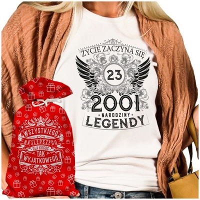 Tshirt NARODZINY LEGENDY na 23 Urodziny L