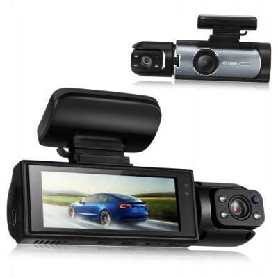KAMERA SAMOCHODOWA FULL HD 1080P PODWÓJNA KAMERA WIDEOREJESTRATOR ŚRODEK
