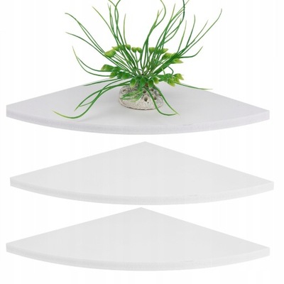 PÓŁKA NAROŻNA WISZĄCA REGAŁ DEKORACJA 3szt