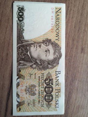 Banknot 500 zł 1982 rok