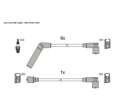 Starline дроти запалювання mitsubishi pajero фото №1