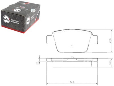 ABS37291 КОЛОДКИ ГАЛЬМІВНИЙ FIAT STILO 01- ЗАД