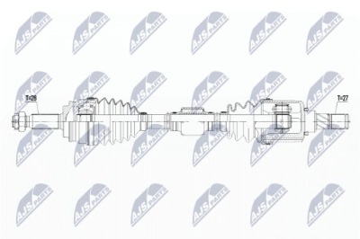 Привідний вал dodge caliber 2.0 06.06- rl105772ag фото №1