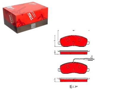 Комплект гальмівних колодок гальмівних trw +gratisy фото №1