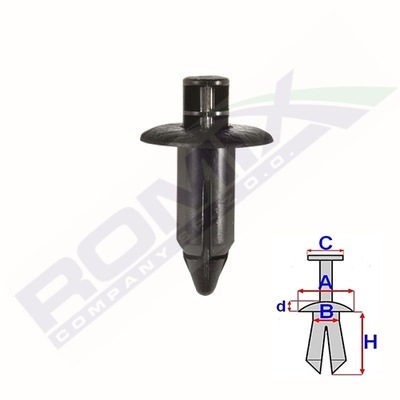 ШТИФТ ДЮБЕЛЬ МОТОЦИКЛІВ 7MM YAMAHA X10SZT